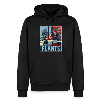 Retro Pflanzen Geschenk Floristin Vintage Blumen - Männer Premium Bio Hoodie - Schwarz - Vorne - Nico (187cm)