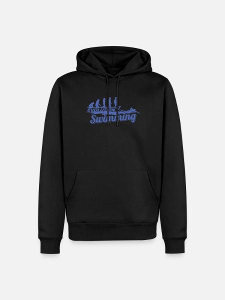 Évolution du nageur - Sweat à capuche Premium bio Homme - noir