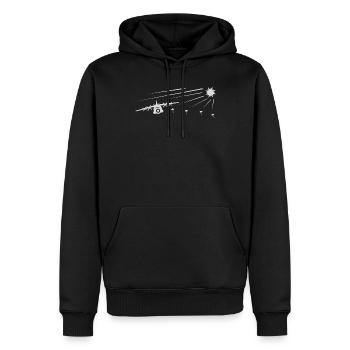 Parachutistes parachutistes à casquette ronde - Sweat à capuche Premium bio Homme - noir - Devant - Nico (187cm)