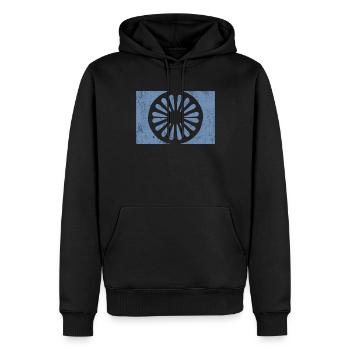 Rome Romni Roma Drapeau Fier Rome - Sweat à capuche Premium bio Homme - noir - Devant - Nico (187cm)