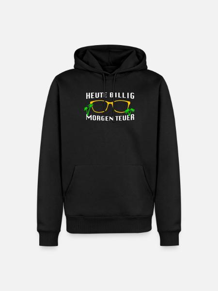 Mallorca Spruch - Männer Premium Bio Hoodie - Schwarz