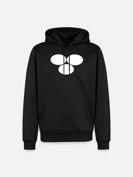Trois points blancs - Sweat à capuche Premium bio Homme - noir