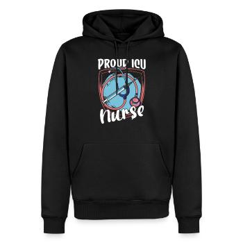Proud Intensive Care Nurse Intensive Care - Men’s Premium Organic Hoodie - black - Front - Nico (187cm)