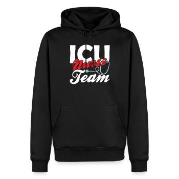 Intensive Care Nurse Team Intensive Care - Men’s Premium Organic Hoodie - black - Front - Nico (187cm)