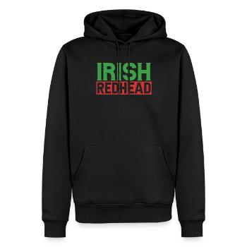 Roux irlandais Irlandais Irlandais Gaélique - Sweat à capuche Premium bio Homme - noir - Devant - Nico (187cm)