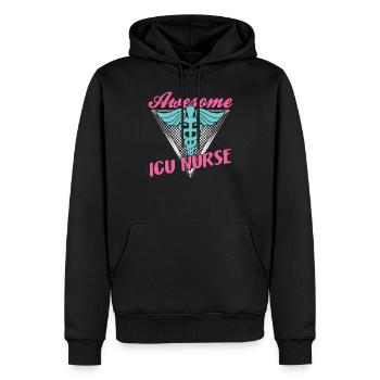 Great Intensive Care Nurse Intensive Care - Men’s Premium Organic Hoodie - black - Front - Nico (187cm)