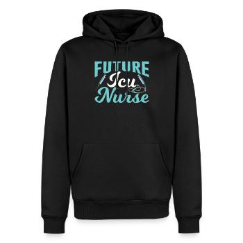 Zukünftige Intensivkrankenschwester Intensiv - Männer Premium Bio Hoodie - Schwarz - Vorne - Nico (187cm)