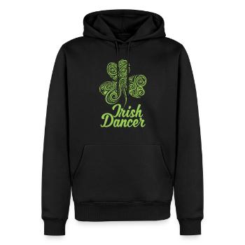 Danseuse irlandaise Irlande Gaélique irlandais - Sweat à capuche Premium bio Homme - noir - Devant - Nico (187cm)