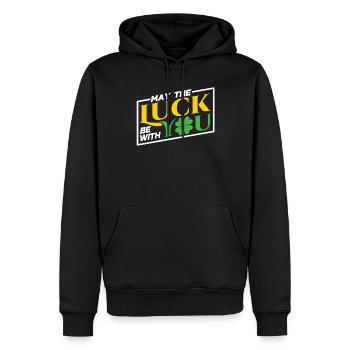 Que le bonheur soit avec vous Irlande Irlandais - Sweat à capuche Premium bio Homme - noir - Devant - Nico (187cm)