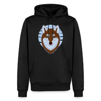 Siberian Husky - Männer Premium Bio Hoodie - Schwarz - Vorne - Nico (187cm)