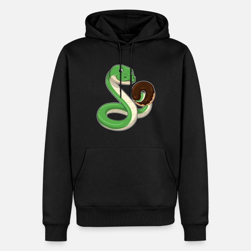Serpent avec beignet - Sweat à capuche Premium bio Homme - noir