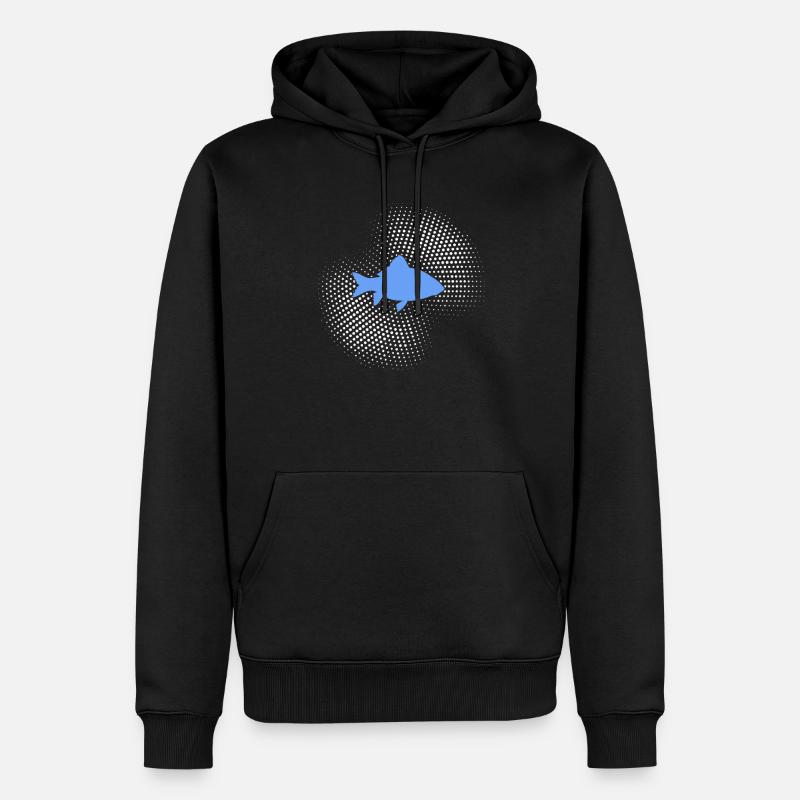 Poisson - Sweat à capuche Premium bio Homme - noir