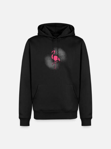 Flamingo - Männer Premium Bio Hoodie - Schwarz