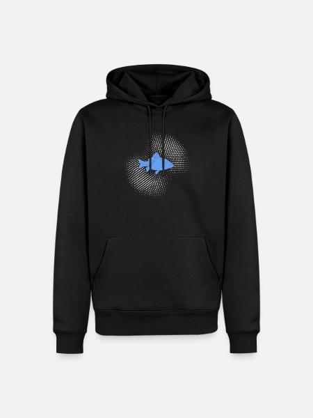 Poisson - Sweat à capuche Premium bio Homme - noir