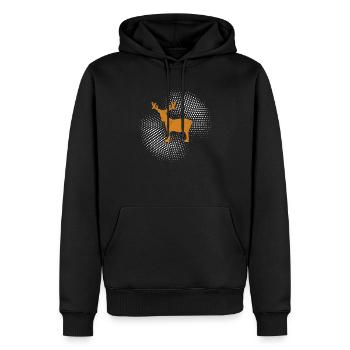 Elch - Männer Premium Bio Hoodie - Schwarz - Vorne - Nico (187cm)