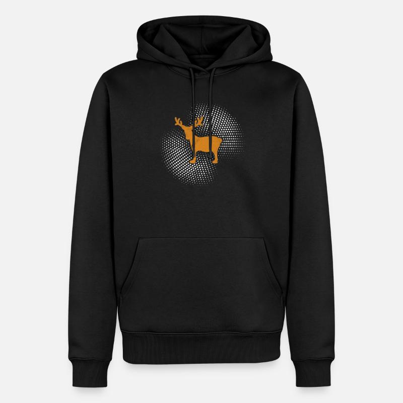 Elch - Männer Premium Bio Hoodie - Schwarz