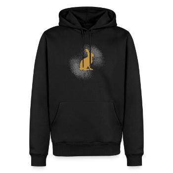 Hare - Men’s Premium Organic Hoodie - black - Front - Nico (187cm)