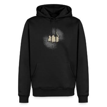Maus - Männer Premium Bio Hoodie - Schwarz - Vorne - Nico (187cm)
