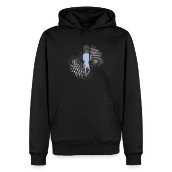 Méduse - Sweat à capuche Premium bio Homme - noir - Devant - Nico (187cm)