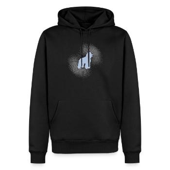 Caniche - Sweat à capuche Premium bio Homme - noir - Devant - Nico (187cm)