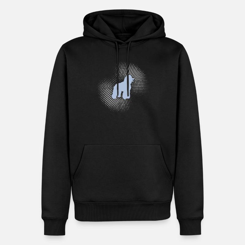 Caniche - Sweat à capuche Premium bio Homme - noir