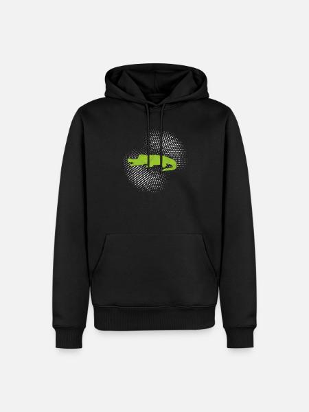 Crocodile - Sweat à capuche Premium bio Homme - noir
