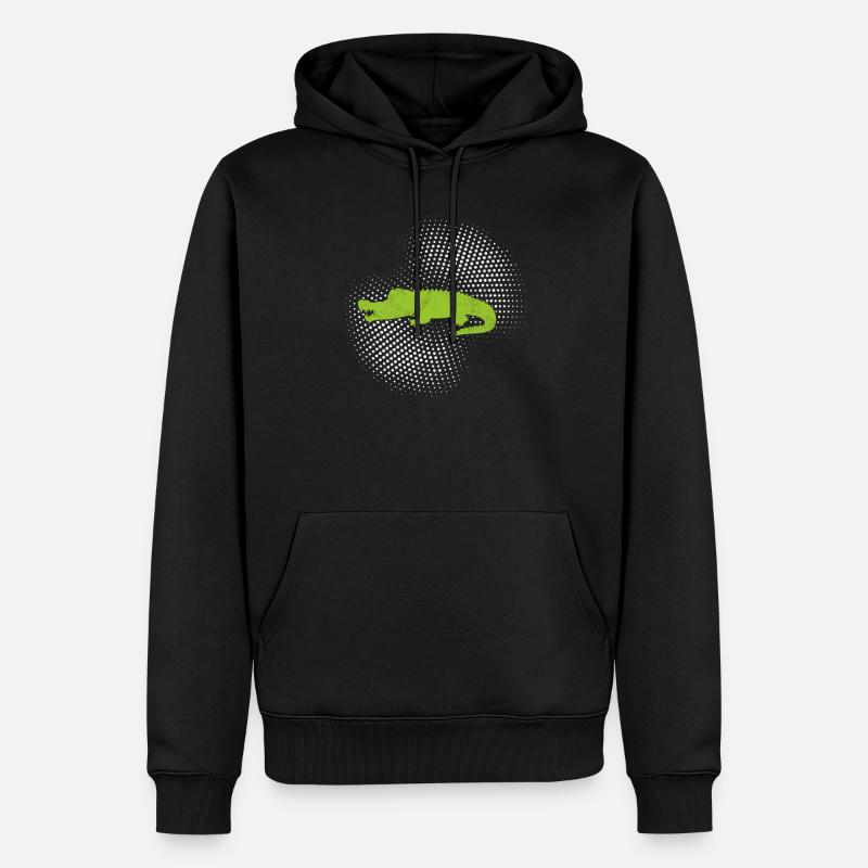 Krokodil - Männer Premium Bio Hoodie - Schwarz
