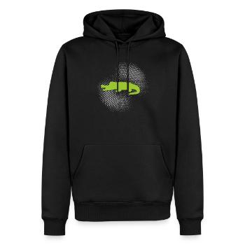 Crocodile - Sweat à capuche Premium bio Homme - noir - Devant - Nico (187cm)
