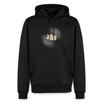 Maus - Männer Premium Bio Hoodie - Schwarz - Vorne - Nico (187cm)