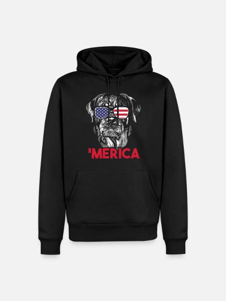 Rottweiler Merica - Men’s Premium Organic Hoodie - black
