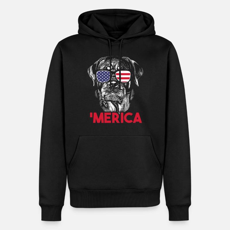 Rottweiler Merica - Sweat à capuche Premium bio Homme - noir