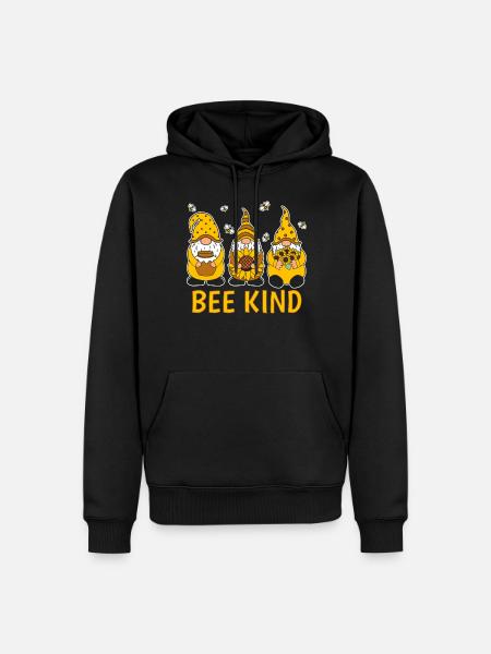 Bee Kind - Männer Premium Bio Hoodie - Schwarz