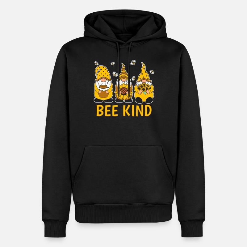 Bee Kind - Männer Premium Bio Hoodie - Schwarz
