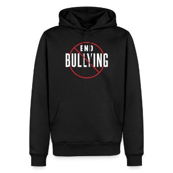 Intimidation Arrêtez l’intimidation Arrêtez les intimidateurs Intimidation - Sweat à capuche Premium bio Homme - noir - Devant - Nico (187cm)