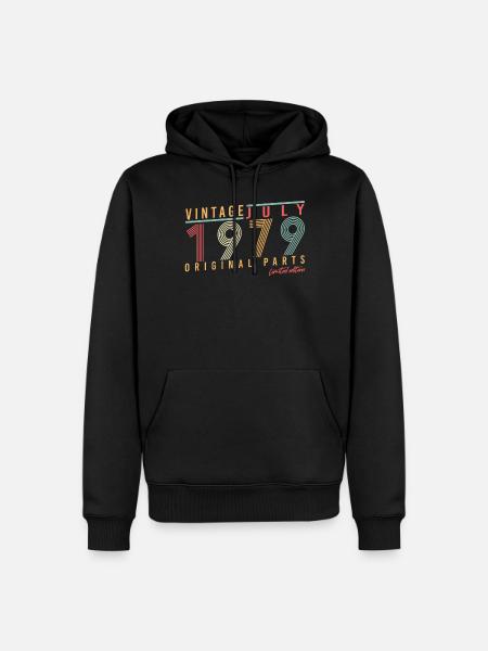 Original Juillet 1979 - Sweat à capuche Premium bio Homme - noir