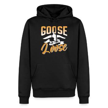 Oie à grand animal Animal Oies de compagnie Propriétaire - Sweat à capuche Premium bio Homme - noir - Devant - Nico (187cm)