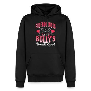 La gentillesse est le point faible de l’intimidateur - Sweat à capuche Premium bio Homme - noir - Devant - Nico (187cm)