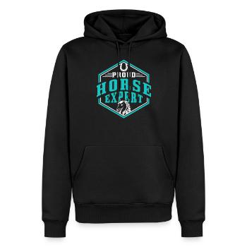 Fier cavalier expert en équitation - Sweat à capuche Premium bio Homme - noir - Devant - Nico (187cm)