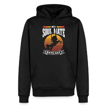 Mein Seelenverwandter Frisst Heu Reiten Pferd - Männer Premium Bio Hoodie - Schwarz - Vorne - Nico (187cm)