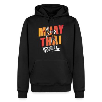 Muay Thai Warrior Fighter Arts martiaux Arts martiaux Arts martiaux Arts martiaux - Sweat à capuche Premium bio Homme - noir - Devant - Nico (187cm)