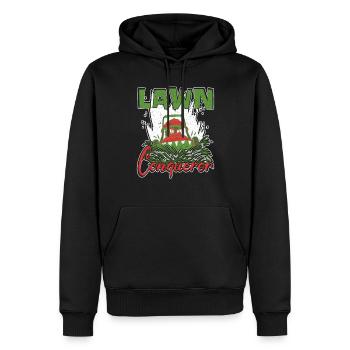 Rasenmäher Lawn Conqueror Rasenpflege - Männer Premium Bio Hoodie - Schwarz - Vorne - Nico (187cm)
