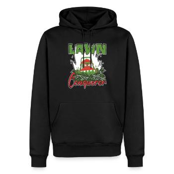 Rasenmäher Lawn Conqueror Rasenpflege - Männer Premium Bio Hoodie - Schwarz - Vorne - Nico (187cm)