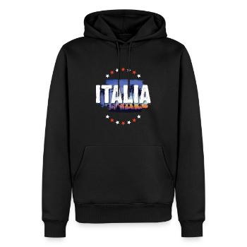 Italia - Sweat à capuche Premium bio Homme - noir - Devant - Nico (187cm)