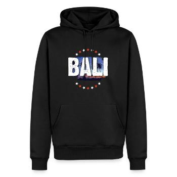 Bali - Sweat à capuche Premium bio Homme - noir - Devant - Nico (187cm)