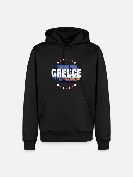 Grèce - Sweat à capuche Premium bio Homme - noir