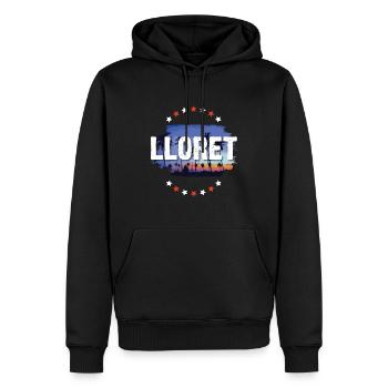 Lloret De Mar - Männer Premium Bio Hoodie - Schwarz - Vorne - Nico (187cm)