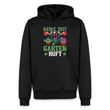 Keine Zeit der Garten ruft Garten - Männer Premium Bio Hoodie - Schwarz - Vorne - Nico (187cm)