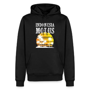 Indonesia Modus - Männer Premium Bio Hoodie - Schwarz - Vorne - Nico (187cm)