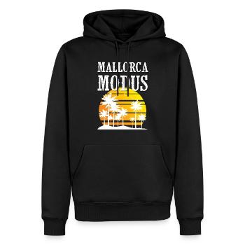 Mallorca Modus - Männer Premium Bio Hoodie - Schwarz - Vorne - Nico (187cm)