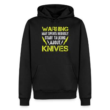 Knife Collector Blade Forge Blacksmith - Männer Premium Bio Hoodie - Schwarz - Vorne - Nico (187cm)
